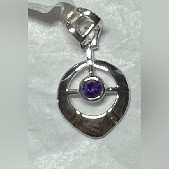 Faceted amethyst pendant